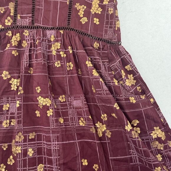 All About You Deepika Padukone- Dark Purple Floral Sun Dress Size Large Tropical - Picture 7 of 12